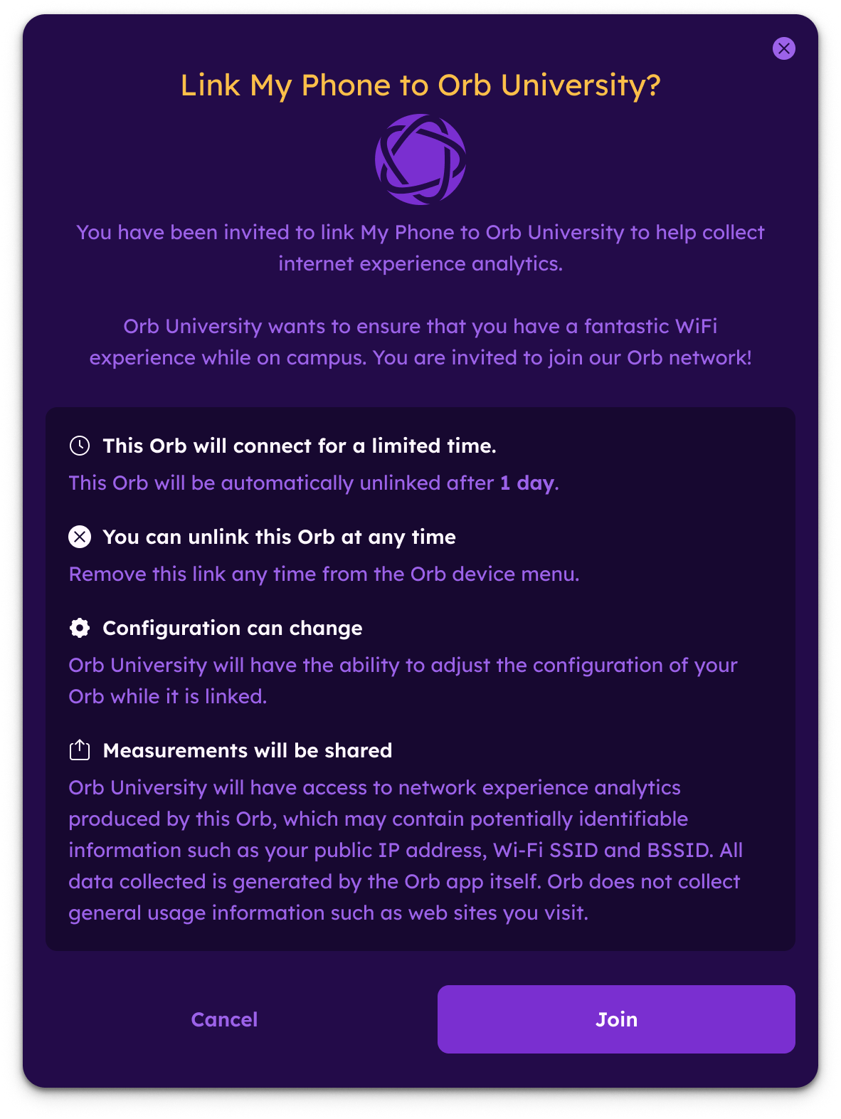 Guest Orbs User Invitel