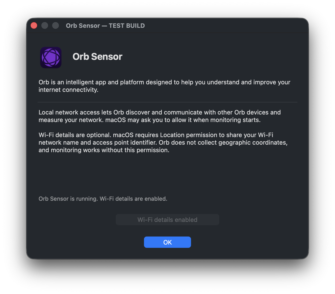 The sensor introduction with Location permission granted