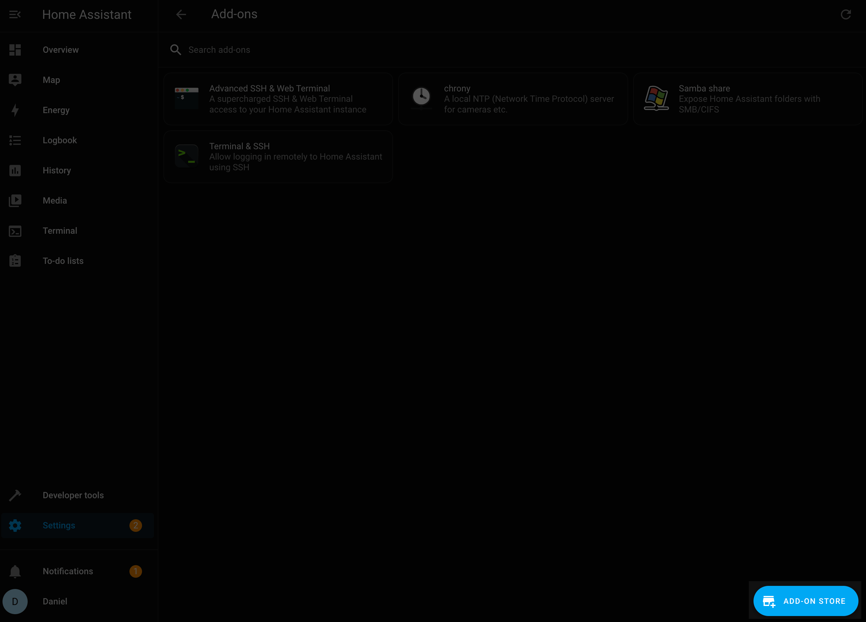 Home Assistant Add-on Store