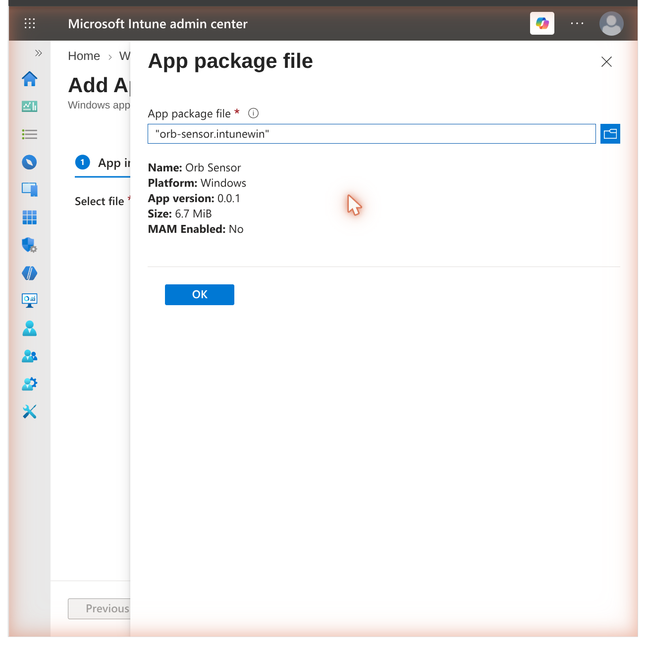 Intune reading the MSI package