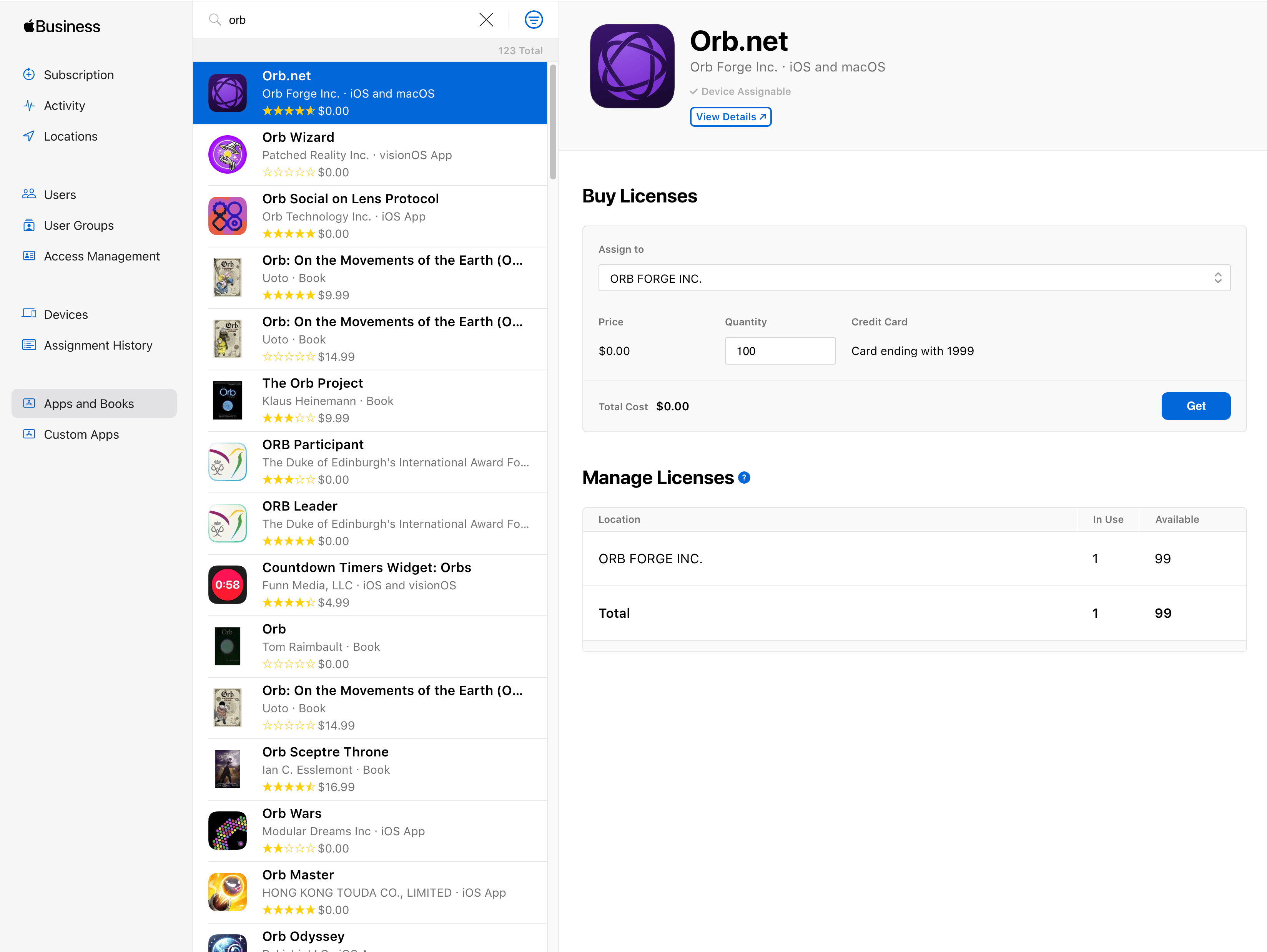 Apple Business Licenses