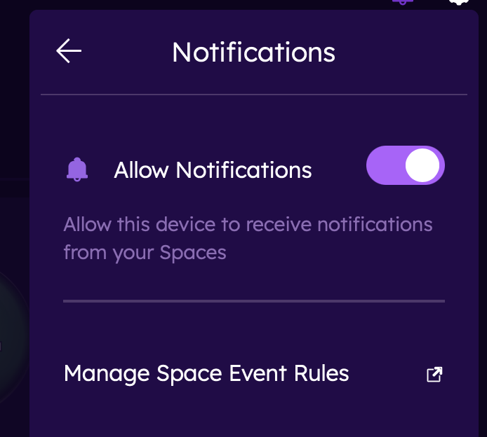 Notifications Menu