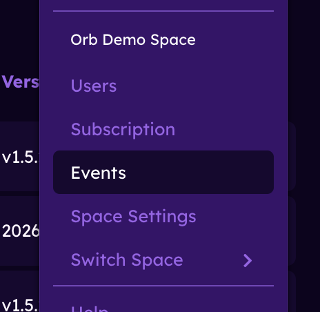 Account Menu