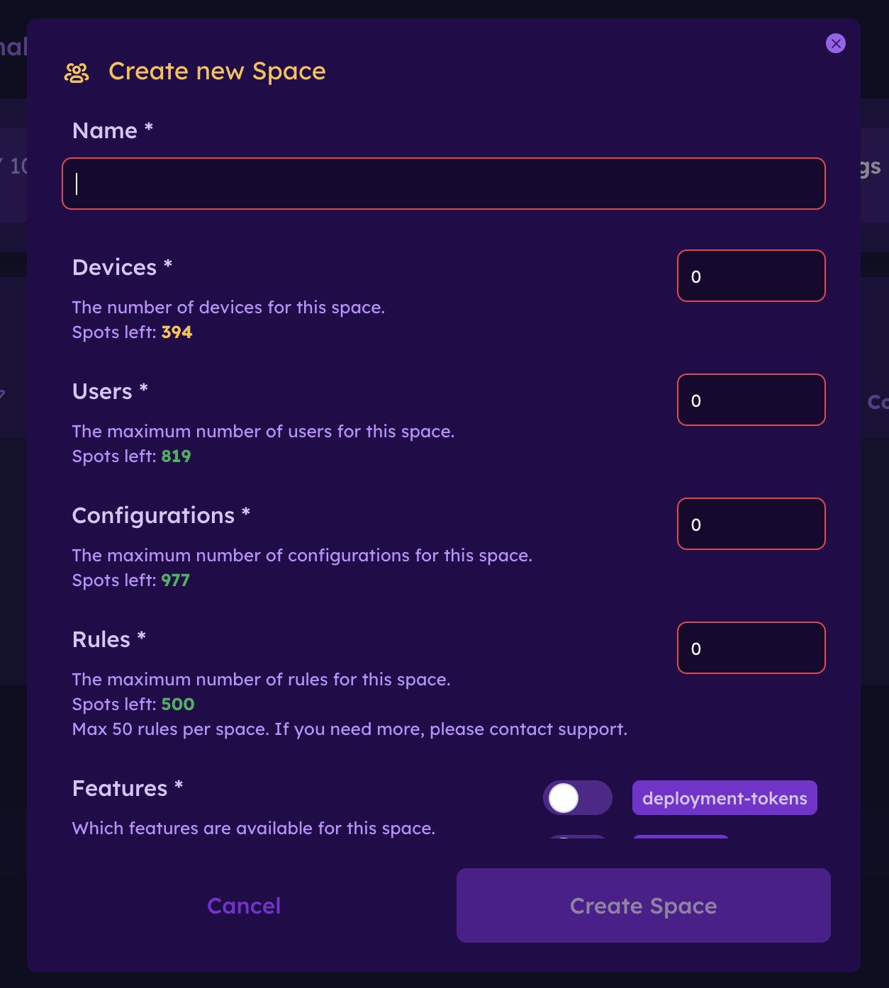 Creating Space